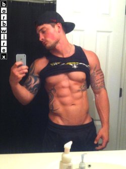 bbmennudeenjoy:  A nice Caleb shot from barbwirex  Caleb&hellip;. Nice