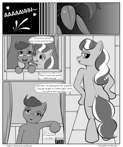 risckespot:  Staying Dry Pg 22 And we’re finally done. Maybe its time for some requests to get a change of pace?   Aww, over already~? Hehe, nice comic, I look forward to more~ X3