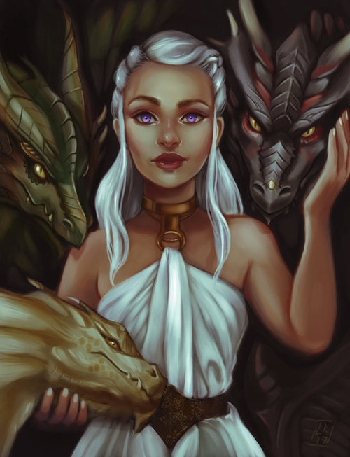 targaryensource:Daenerys Targaryen by LornaKelleherArt