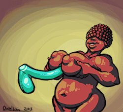 dieselbrain:  Here’s the Venus of Willendorf fully colored and rendered! I decided to make the dick a crystal dick because fuck it.  Took me a while to animate this, but I’m pretty happy!also, if you’re curious to follow me on other platforms,