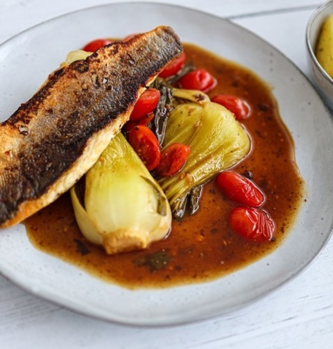 Sea Bass, Fennel And Tomatoes