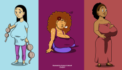 theblackrabbit9: Big Boobs Problems 101- Asian/Latina/Black Females Bottom: Thought Bubbles I had fun making this.  