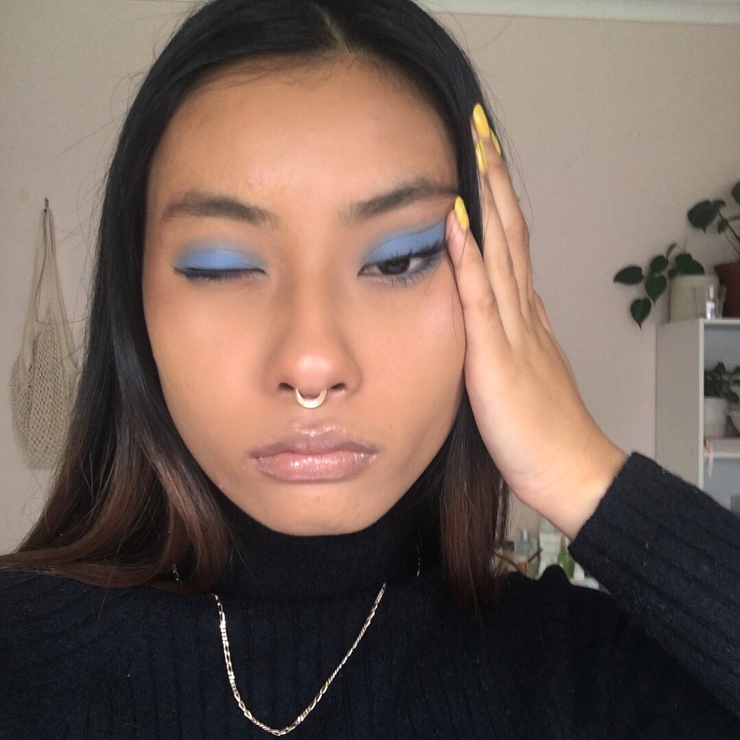 ambrette9:  posted these on ig but i looked cute in baby blue ok and my highlighter