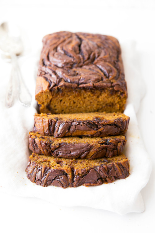 delta-breezes: Nutella Swirled Pumpkin Bread | Broma Bakery