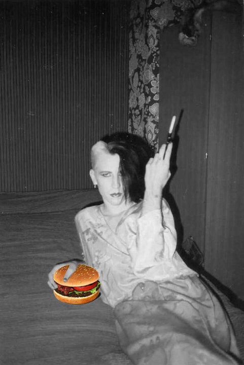 Rozz Williams is hungry.