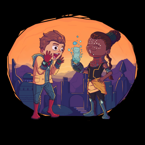 pr1nceshawn:    Peter and Shuri by  Susto.
