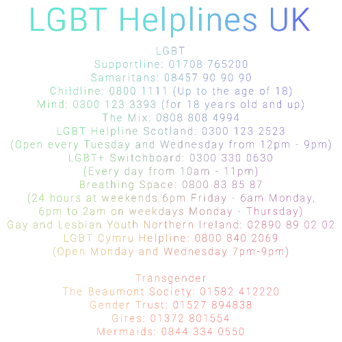 transgenderteensurvivalguide: transboysunited:I noticed there’s always support helpline photos for t