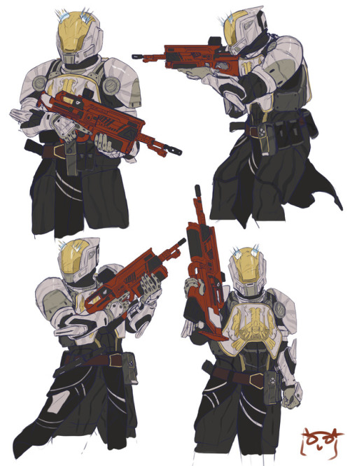 thegreaterdesign:Finished my Titan poses. Well my friends Titan. Look at this guy, two exotics… lol