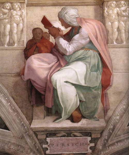 The Persian Sibyl (1511). Michelangelo Buonarroti (Italian, 1475-1564). Fresco. Cappella S