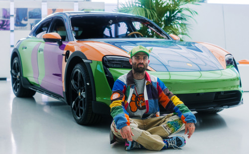 Porsche Taycan 4 Cross Turismo Art Car, 2022, by Sean Wotherspoon. The designer and influe