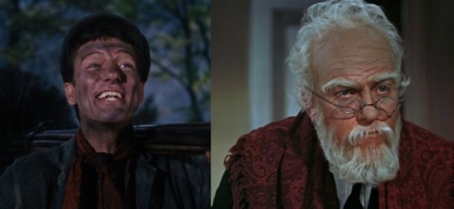 Dick Van Dyke played Bert, the chimney sweep, and  Mr. Dawes Sr. the bank director in &ldq