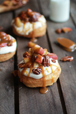 do-not-touch-my-food:  Apple Pecan Pie Cronuts with Apple Cider Caramel Drizzle 