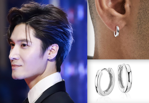 The Untamed Modern AU: What Earrings Would They Wear? 1. Jiang Cheng - Small (3-5mm) dark purple gla