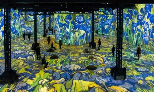 miss-m-calling:Van Gogh’s Starry Night, an immersive digital exhibition at L’Atelier des Lumières, P