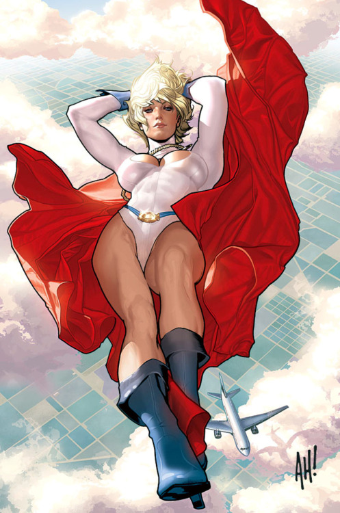 spaceshiprocket:  Power Girl by Adam Hughes 