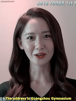 gingerfany:  Yoona for her 1st Fan Meeting in Guangzhou PV (x) 