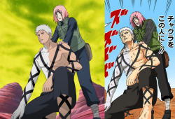 0ocmao0:  narulis:  ObiSaku and SasuSaku  Anime VS Manga  SP still cannot beat kishi style..his art is perfect!!! 