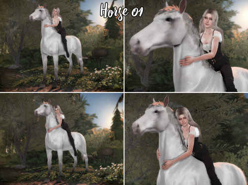 tv-sims: [TV] Horse charmer - 9 female poses with a horse.You will need:- HorseDownload