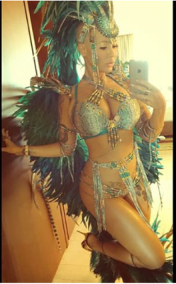 thatdopeblasianchyna:  Amber Rose in her carnival costume from Tribe.