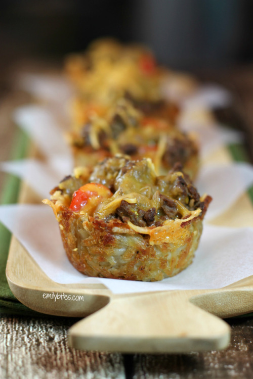 boozybakerr:Cheeseburger Hash Brown Cups