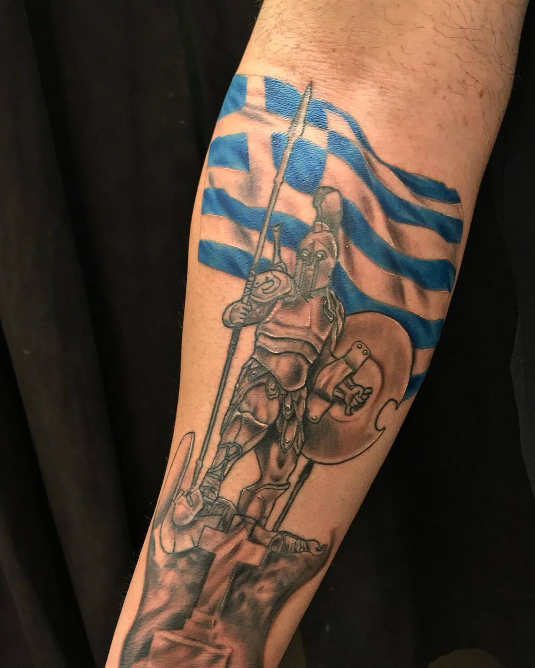 Inkorp Tattoo Benidorm  Ancient Greek warrior coverup we did last week  for Addiel If you have a old undesired tattoo come down and get ready to  get that new tattoo you