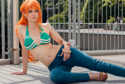 lucillessmile:  Nami from One Piece  Picture by monkeyscandance I’m also on facebook!