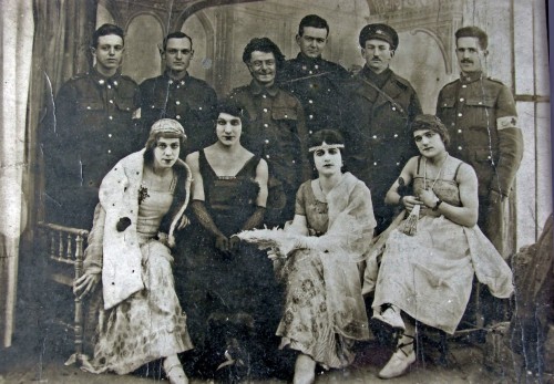 betzine:clematispassiflora:carolathhabsburg:Boys in drag having some fun during war timeWWIThis phot