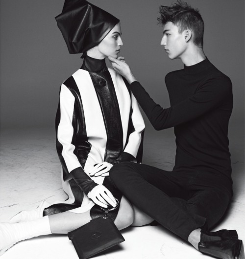  Vanessa Axente & Gustav Swedberg by Steven Meisel for Vogue Italia, March 2013 