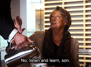 efka-m:Dame Maggie Smith on making a cup of tea in America