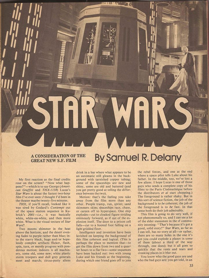 superheroesincolor:  Star Wars: A consideration of the great new S.F. film by Samuel