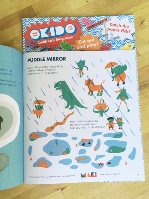 Got my copy of Okido magazine and happy to see my Puddle mirror activity in it! Thank you OKIDO maga