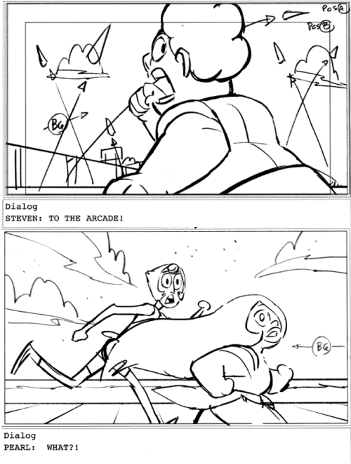 A collection of omitted dialogue from the Steven Universe storyboards. Specifically, these are ones that span 2 or more panels. Single panel collection can be found here. Contains board panels from:  Gem Glow - by Joe Johnston & Jeff LiuFrybo - by