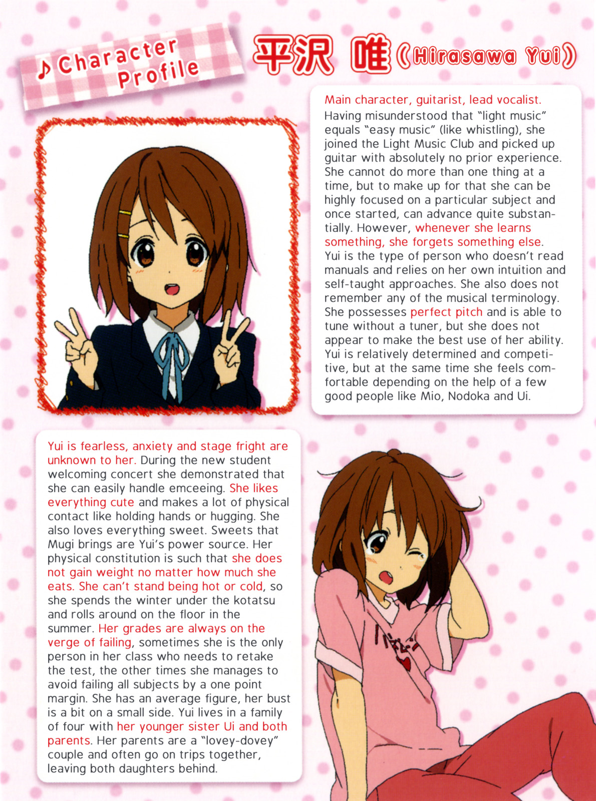 K-ON! character profiles! o.O - My life and random Stuff :D