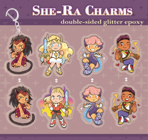 My She-Ra charms are available for purchase here in my shop! FOR THE HONOR OF GREYSKULL!
