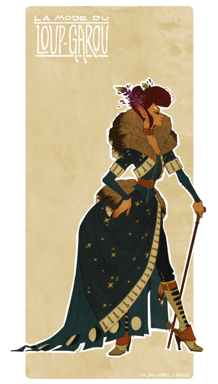 agrownupgeekgirl:Monster inspired 19th century fashion plates by shoomlah.deviantart.com