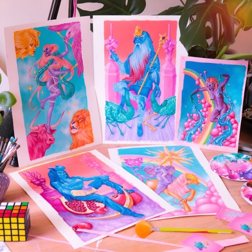Tarot WIPs so far! 