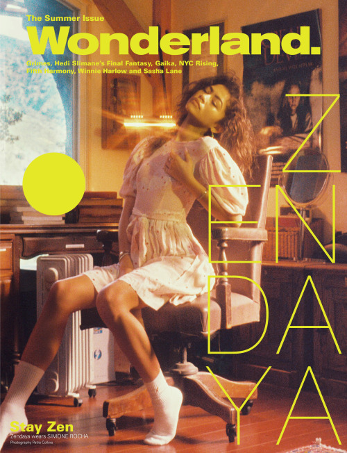 girlsandguns:Zendaya shot by Petra Collins for Wonderland, Styled be Gary Armstrong , Set by Natalie