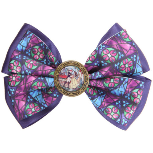 Disney Beauty And The Beast Stained Glass Hair Bow ❤ liked on Polyvore (see more disney hair accesso