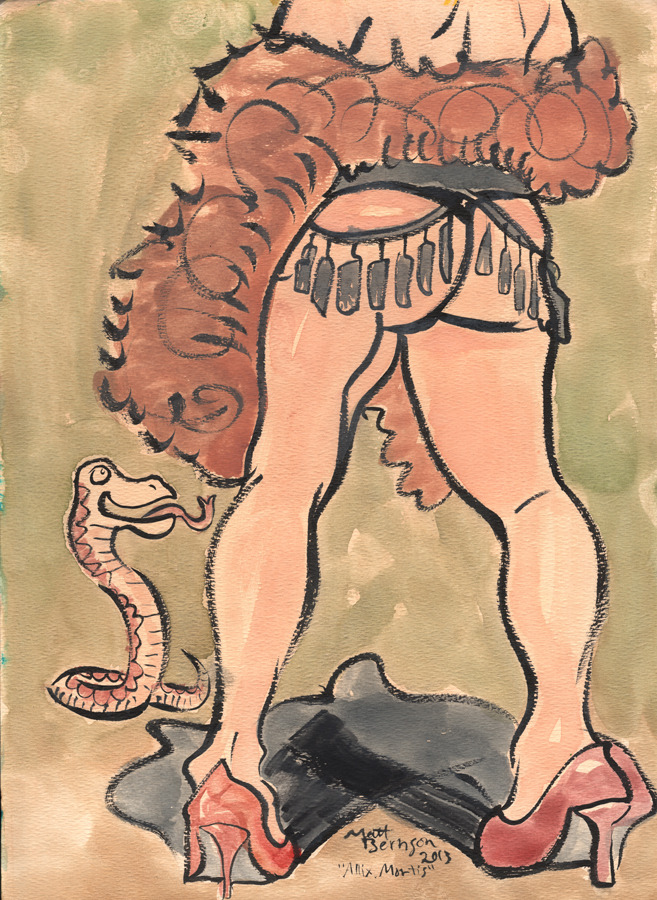 Allix Mortis drawn by Matt Bernson, ink &amp; watercolor on paper. I did these