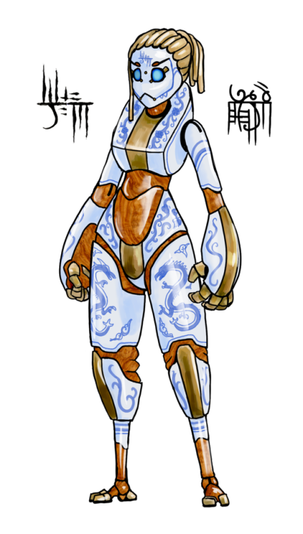 palaeoplushies:Check out my “Warforged” Cleric. She’s called Kaolin. I am excited about getting to p