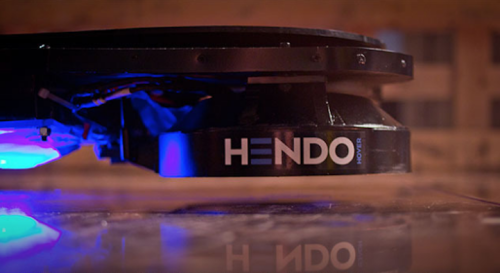mymodernmet:  The future is finally here! California-based company Hendo Hover has taken the first steps to making a real, working hoverboard. The Hendo Hoverboard can float one inch off the ground by using four disc-shaped hover engines that create