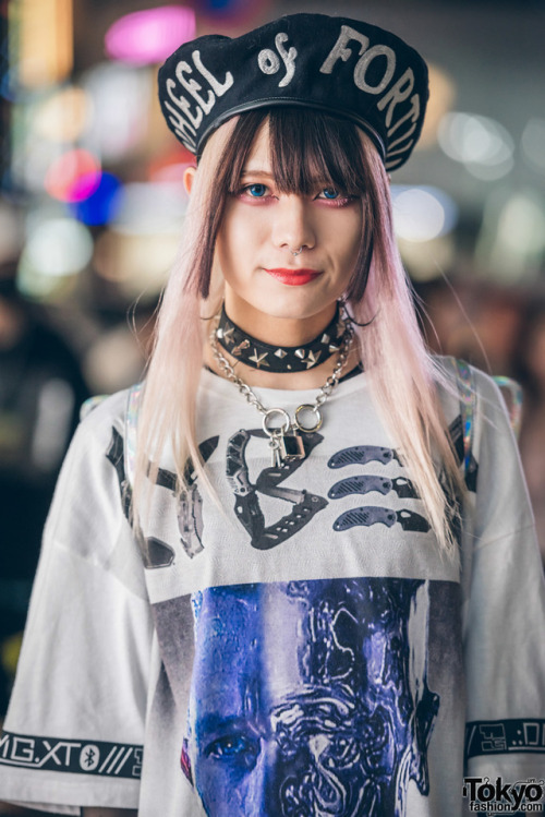 19-year-old transgender Japanese fashion student Layla on the street in Harajuku wearing a KTZ &ldqu