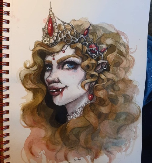 My vampire is done! Meet lusiella, the daughter of Lestat! I really enjoyed painting her. I got to c