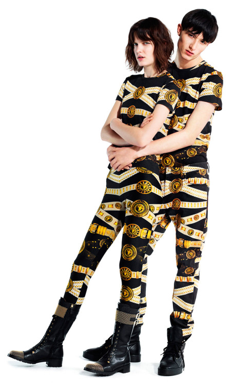 Versace present the new Versus collection featuring daring designs, sharp silhouettes, op-art p