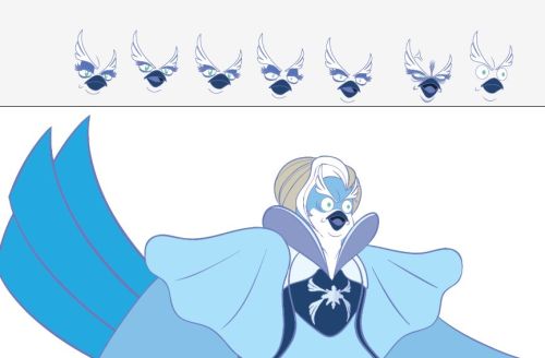 jamesbrownjrva:  Working on some of the expressions for the Ice Queen. It got pretty funny as I expl