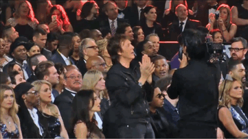 helpineedsomebooty:misanthrope1993:Paul McCartney dances like nobody is watching at Grammy AwardsHe just gets back up again after the camera man leaves