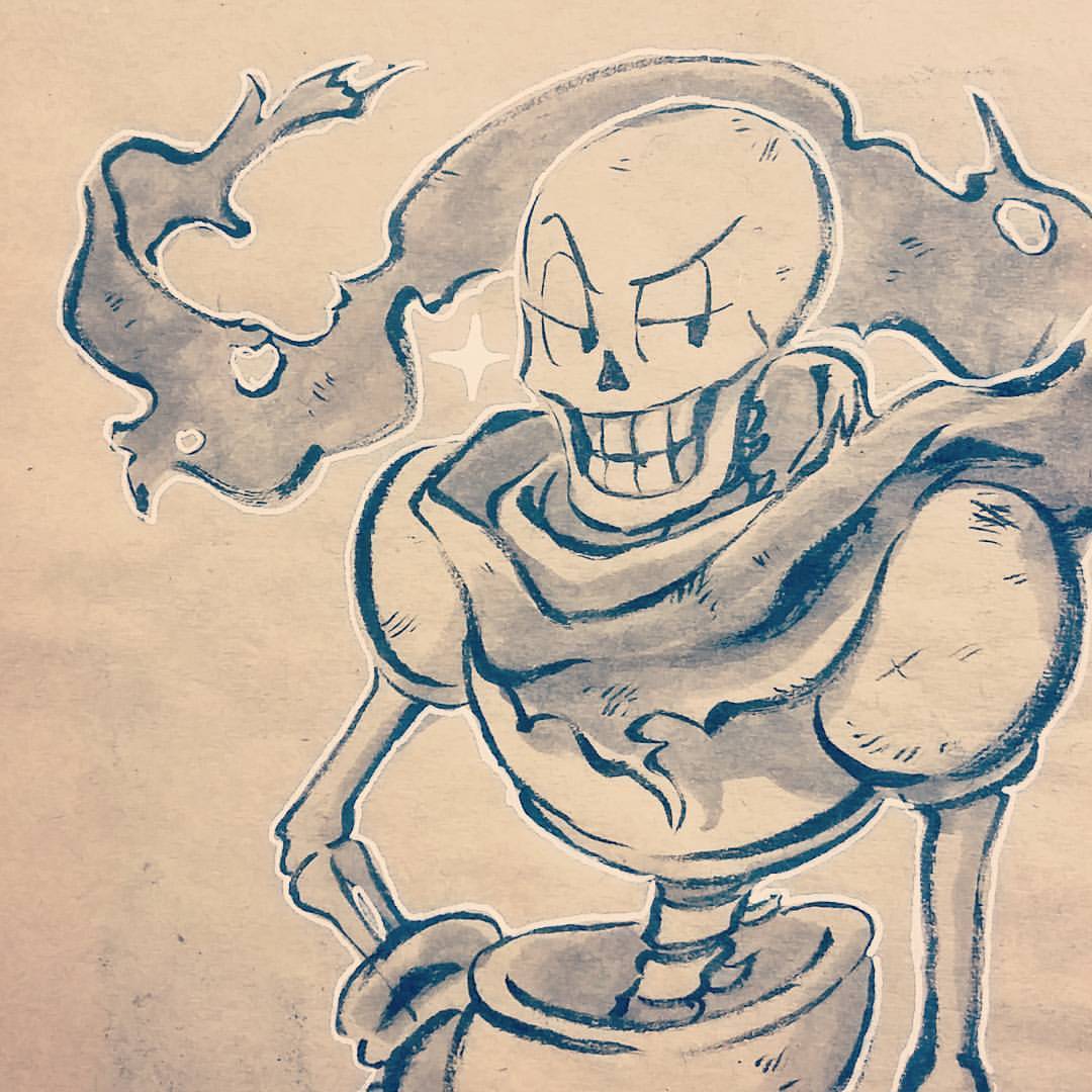 nagai13:  Bom dia ☆  #sketch #undertale #papyrus