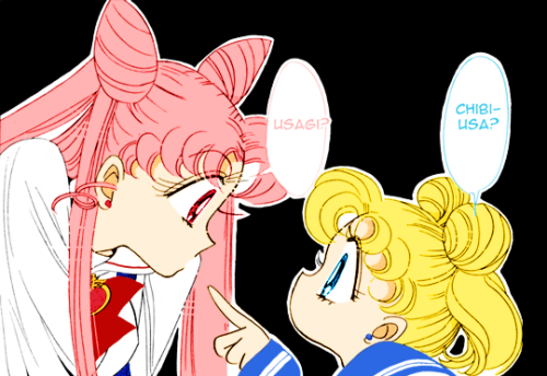 sweetlytempests:Chibiusa and Usagi age-swap in Act 39