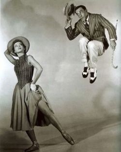 mackleen:  Leslie Caron &amp; Gene Kelly in “an American in Paris”, 1951