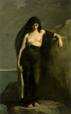 oldpainting: Charles-August Mengin, Sappho,